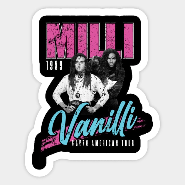 Milli Vanilli Concert Tour 1989 Sticker by MindsparkCreative